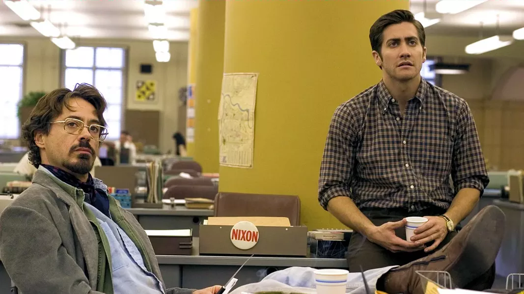 Robert Downey, Jr. and Jake Gyllenhaal in Zodiac. - COURTESY