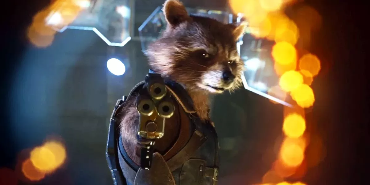 BRADLEY COOPER VOICES ROCKET THE CYBORG RACCOON IN GUARDIANS OF THE GALAXY 2