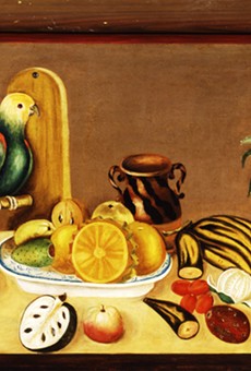 Still Life with Parrot, Mexico, 19th century, Oil on canvas, 21 1/2 x 29 1/2 in. (54.6 x 74.9 cm),The Nelson A. Rockefeller Mexican Folk Art Collection, 85.98.97