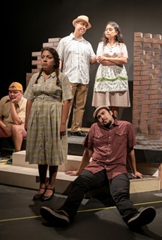 Gabriel Sánchez, Eraina Porras, Salvador Valadez, María Ibarra and Joshua Segovia in the Classic Theatre’s production of The House on Mango Street