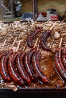 A selection of authentic German cuisine that can be sampled at Wurstfest.