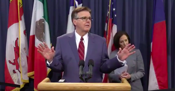 Lt. Gov. Dan Patrick thinks Texas should redesign 8,000 campuses so they have fewer entrances and exits. - TEXAS TRIBUNE LIVESTREAM, FACEBOOK.COM