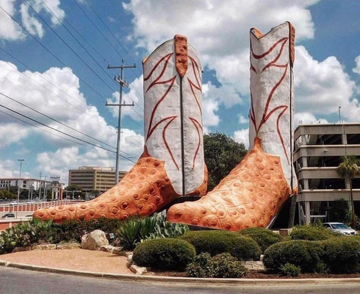 Giant Cowboy Boots Outside San 