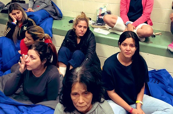 Migrants in ICE detention centers are held in cramped conditions that can enable quick spread of disease, critics charge. - COURTESY PHOTO / JOAQUIN CASTRO