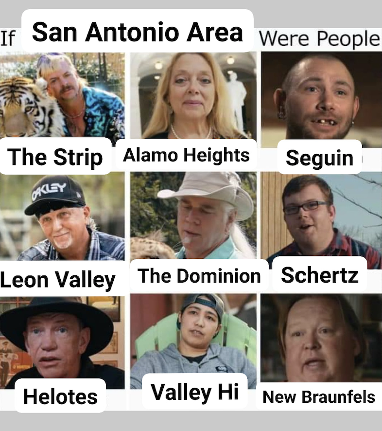 Viral Meme Labels Tiger King Cast As San Antonio Neighborhoods Artslut