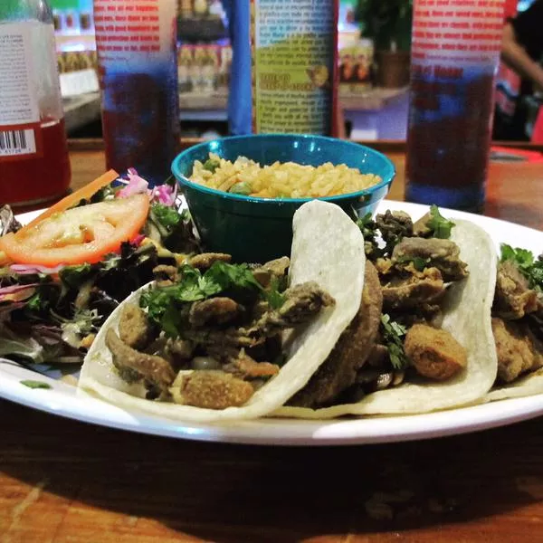 Viva Vergeria has added portabella chicharron tacos to the menu at its newly opened location. - VIVA VERGERIA/TWITTER