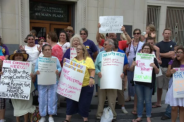 Living wage advocates will continue to push for $15 per hour. - MICHAEL MARKS