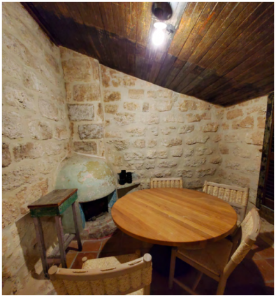 The stone and caliche room inside the former El Mirador restaurant.