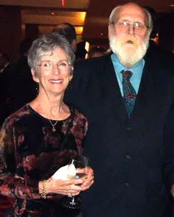 ROBERT “PAPA BEAR” EDWARDS AT THE 2010 HRC GALA WITH SUSAN BRADLEY, FORMER VOLUNTEER COORDINATOR FOR SAAF. (PHOTO: SAM SANCHEZ FOR QSANANTONIO)