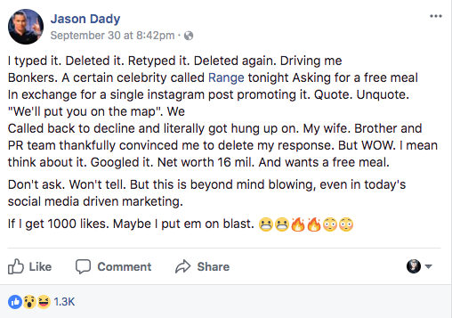 SCREENSHOT VIA JASON DADY'S FACEBOOK