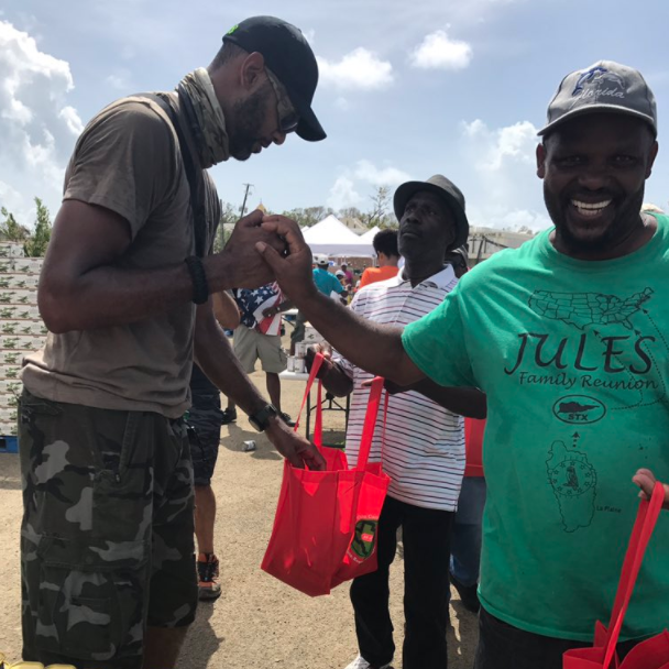 "Classic @DuncanRelief — thanking and serving at the same time. So many were given food, hope, and a smile today." - PHOTO VIA TWITTER, MIGUERRASAFB