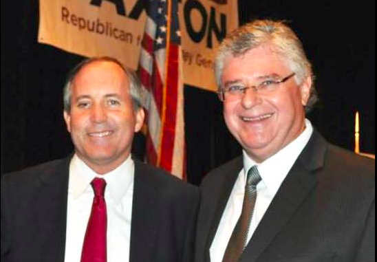 Leonie (R) with Texas Attorney General Ken Paxton - FACEBOOK / ANDREW D. LEONIE