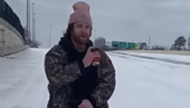 Video of Houston man skiing on icy highway goes viral