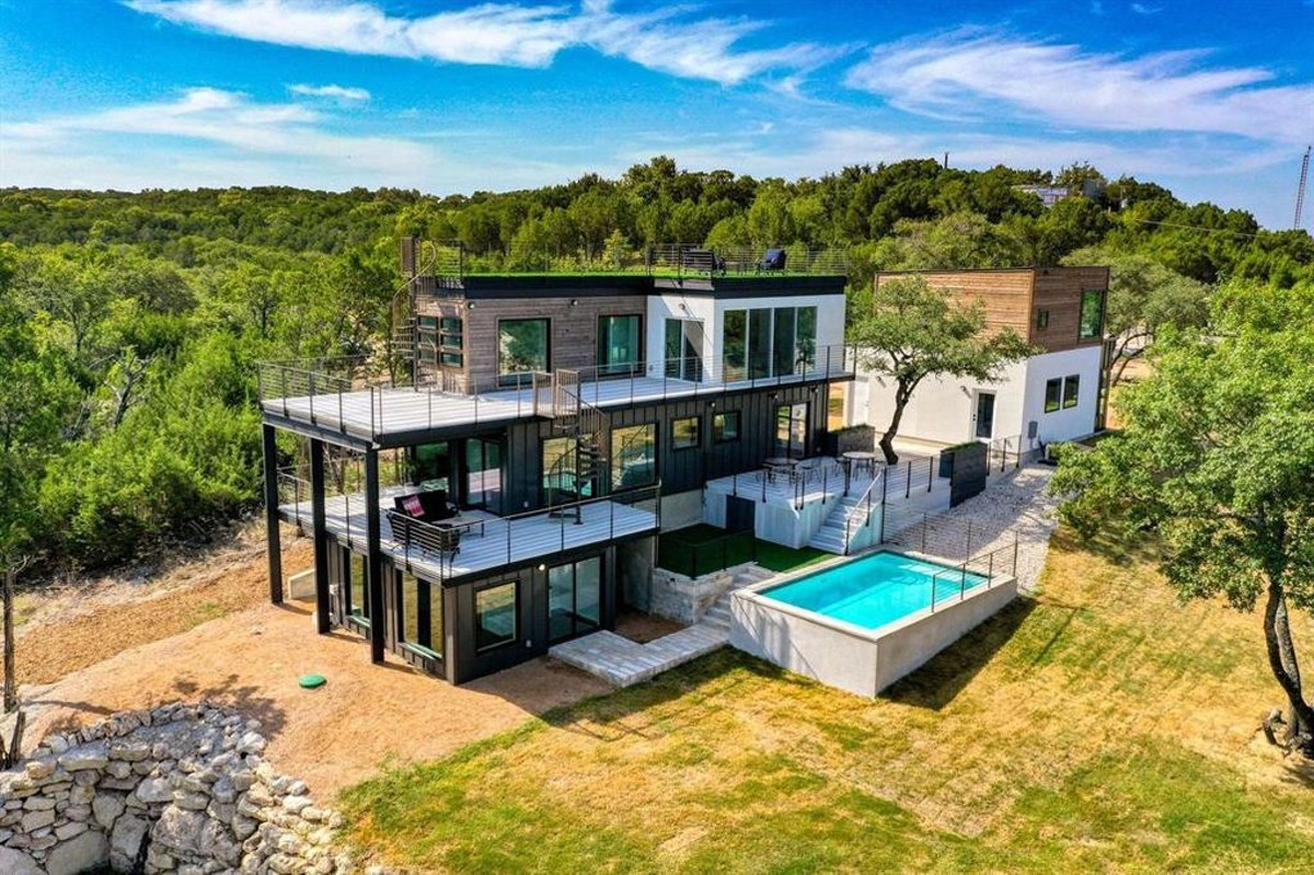 This Stunning Lake Travis Home Made Entirely Out of Shipping Containers