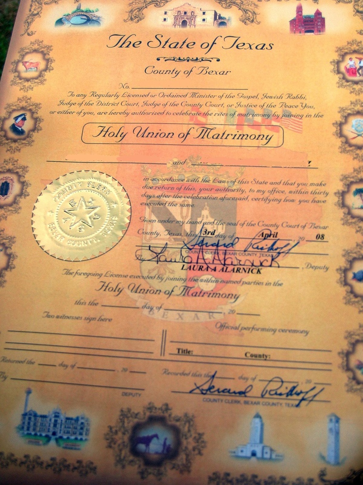 Fredericksburg Courthouse Marriage License
