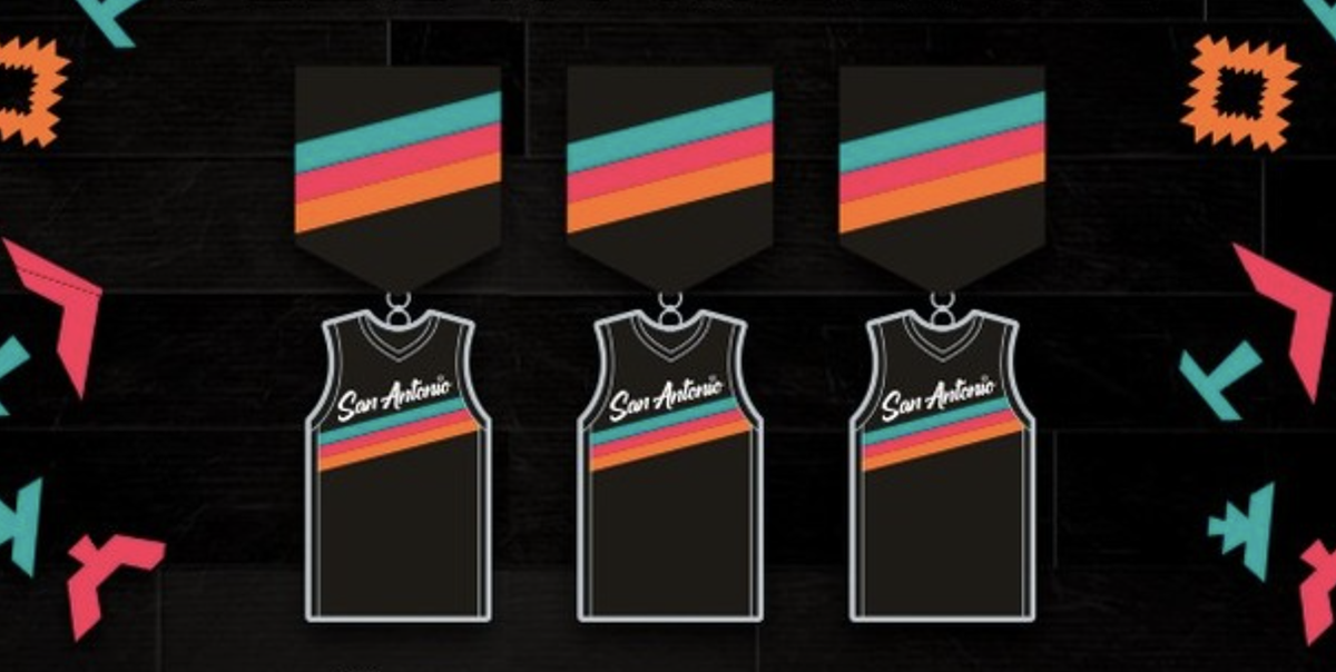 spurs colorful jersey