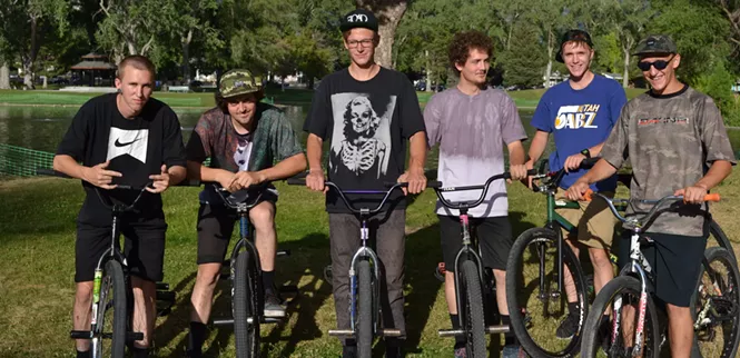 The FOAD bike crew. (L-R) Spencer, E. Service, Bradshaw, I. Service, Allgood, Thompson