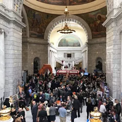 A bird's-eye view of Friday's Tourism Day on the Hill. - KELAN LYONS