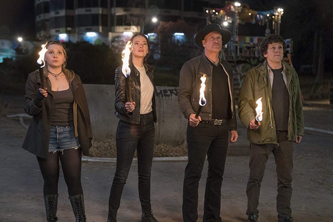 Abigail Breslin, Emma Stone, Woody Harrelson and Jesse Eisenberg in Zombieland: Double Tap - SONY PICTURES