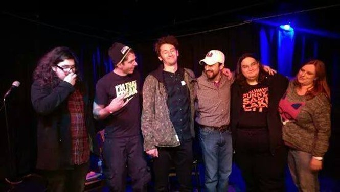 Holiday Bloodbath Show, Dec 2014 at Muse Music in Provo. (L-R)  Aaron, David Mast, Wallace Fetzer, Ryan Olds, Nick & Melissa Merlot
