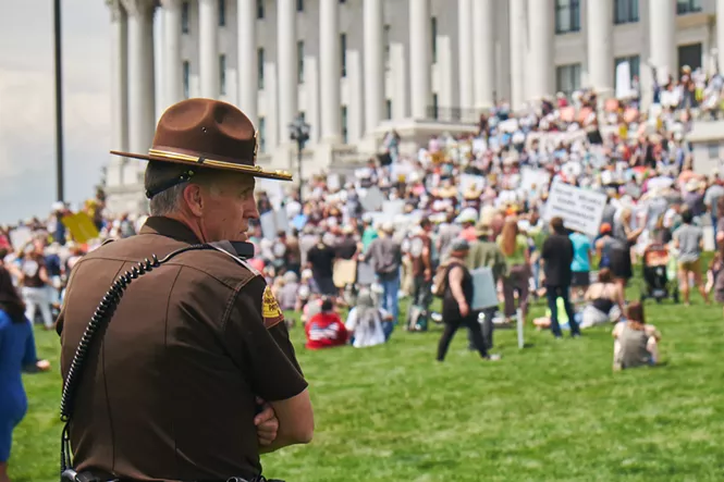 Locals flooded the Utah State Capitol on May 6 in support of Bears Ears. - SARAH ARNOFF