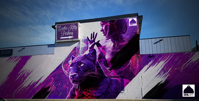 Rendering of what the Exotic Kitty mural was intended to look like. - COURTESY OF THE ARTIST