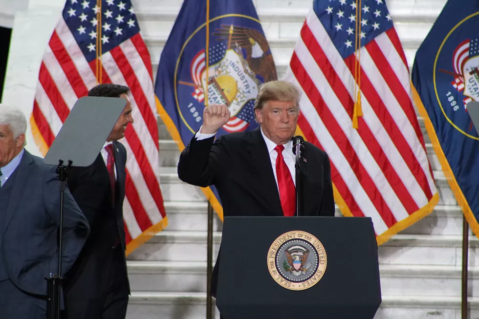 President Donald Trump during his December 2017 visit to Salt Lake City. - ENRIQUE LIMÓN
