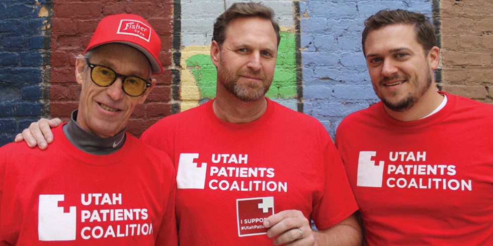 Utah Patients Coalition's Dave Karst, D.J. Schanz and Alex Iorg - RACHELLE FERNANDEZ