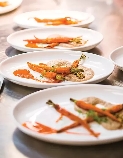Chef Zane Holmquist’s roasted carrots. - TRINA HARRIS