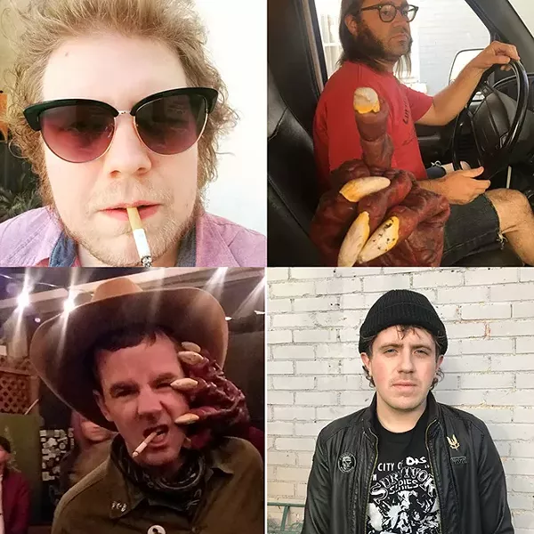 Clockwise from top left: Rocky Maldonado, Joey Mayes, Jeremy Devine and Travis Michael of The Nods. - COURTESY OF THE NODS