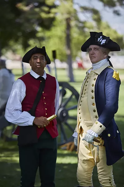 Patrick Martin as William “Billy” Lee and Dan Shippey as George Washington - STEVEN VARGO