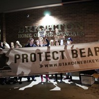 Herds of protesters gathered outside the Chaffetz' town hall on Thursday.