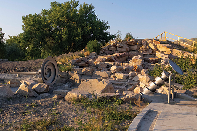 A new public plaza in Salt Lake City, scheduled to open this fall, will feature a man-made waterfall and creek bed with interactive features, representing a new approach to stormwater runoff treatment using natural systems to improve water quality. - JORDAN ALLRED