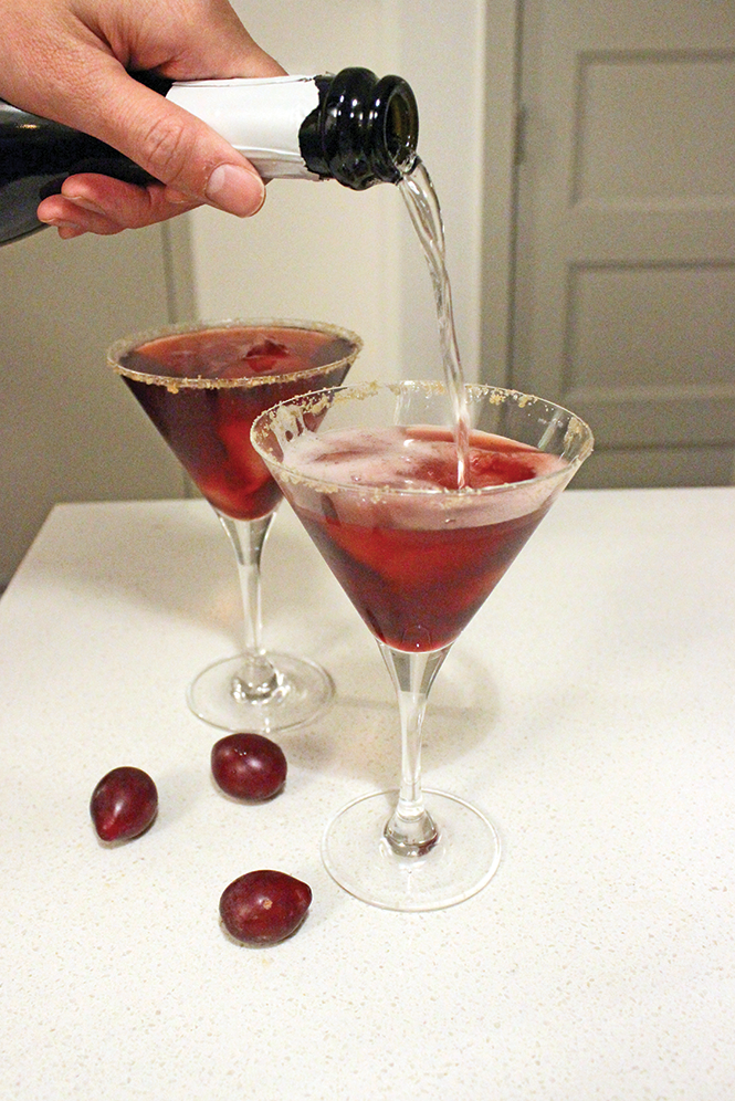 Sparkling Pomegranate Earl Grey Tea Cocktail - CAIT LEE
