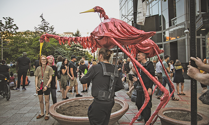Entertainers wow the crowd during Open Streets on Main. - COURTESY PHOTO