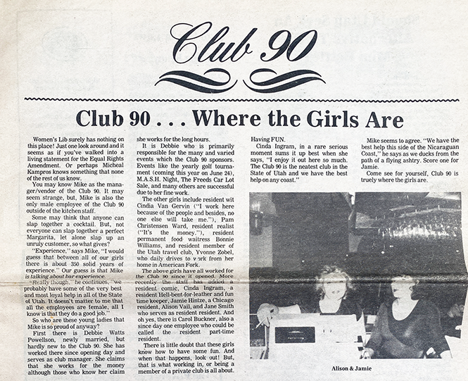 40 years of Salt Lake City Weekly—Volume 1, 19841985 City Weekly REWIND Salt Lake City Weekly