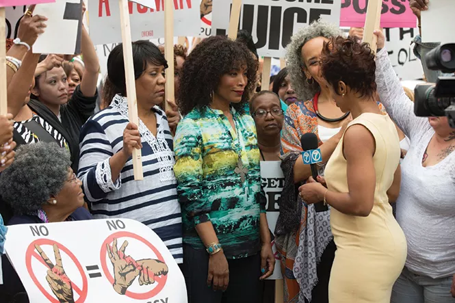Angela Bassett, center, in Chi-Raq
