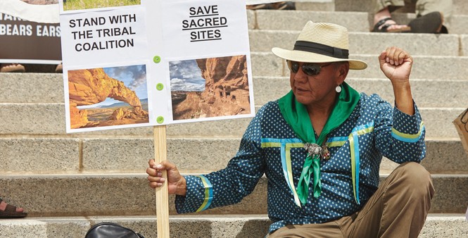 Utahns came out in droves to the State Capitol on May 6 to support Bears Ears and Grand Staircase Monuments. - SARAH ARNOFF