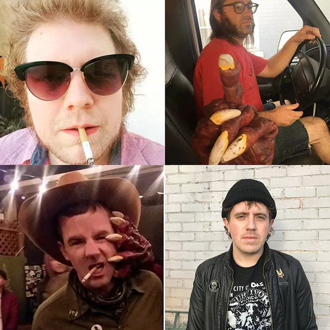 Clockwise from top left: Rocky Maldonado, Joey Mayes, Jeremy Devine and Travis Michael of The Nods. - COURTESY OF THE NODS