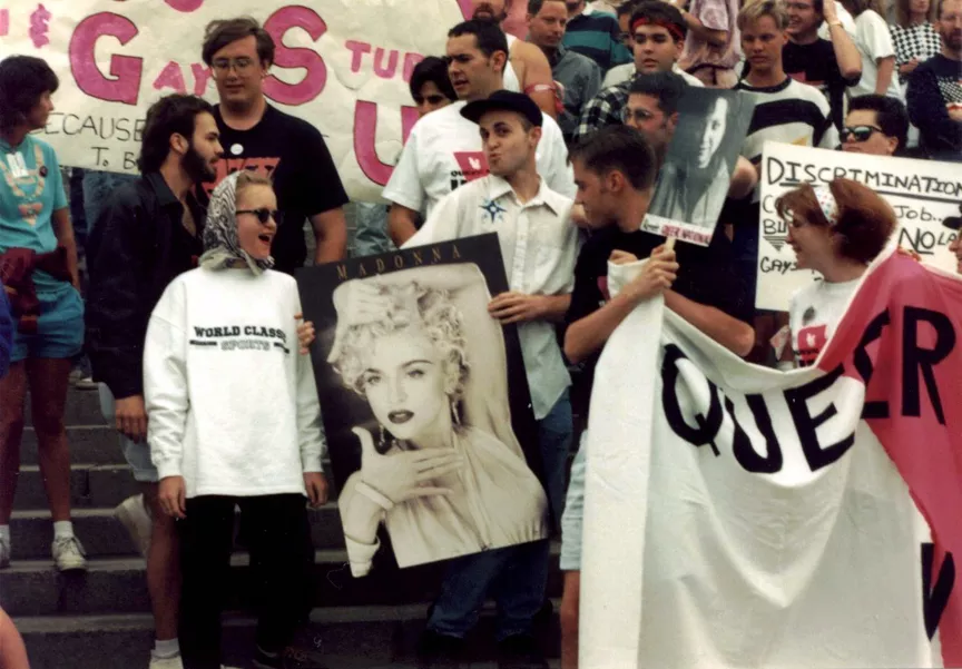 SLC Pride '91 attendees strike a festive pose. - CONNELL O'DONOVAN