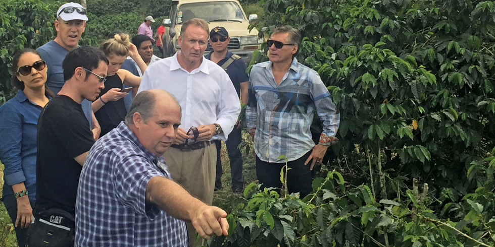 Mark Madsen, pictured in white, tours the Andes ahead of moving to Peru to start a medical cannabis business. - COURTESY MARK MADSEN