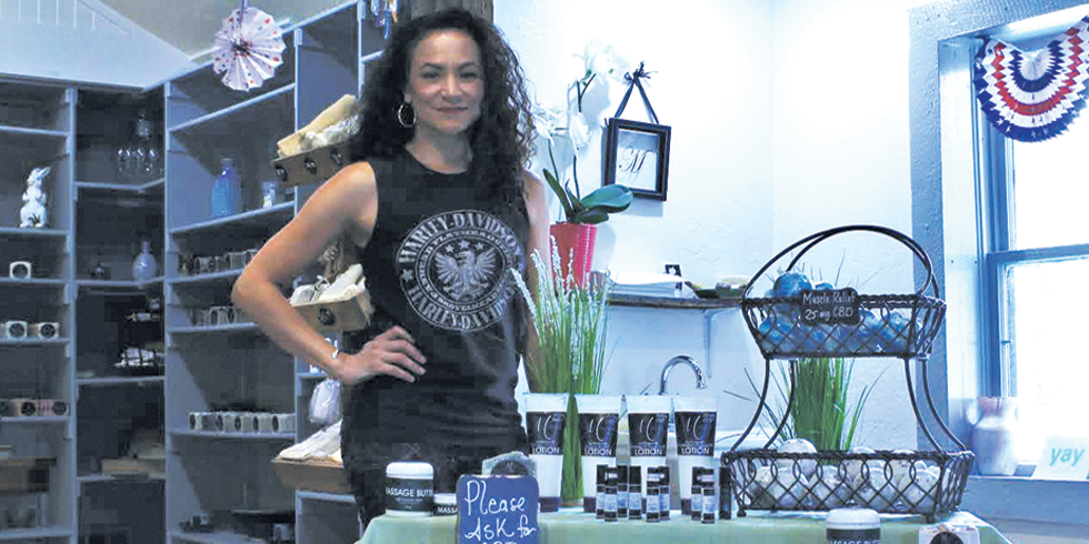 Daniella Lucero helps make and sell CBD-infused bath products. - JORDAN FLOYD