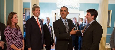 Ambassador Lippert (right) with Secretary of State John Kerry and President Obama. - AMBASSADOR LIPPERT'S BLOG