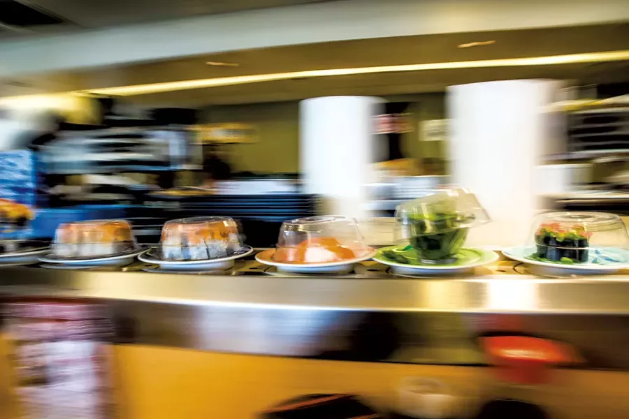 An example of conveyor-belt sushi - DREAMSTIME.COM, OLIVER7PEREZ