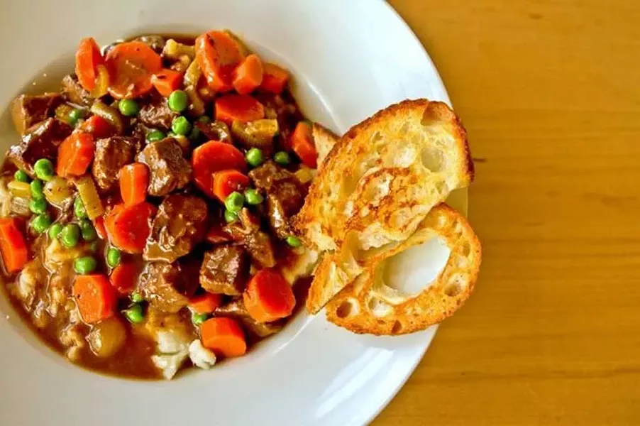 Beef stew at Bayview Eats