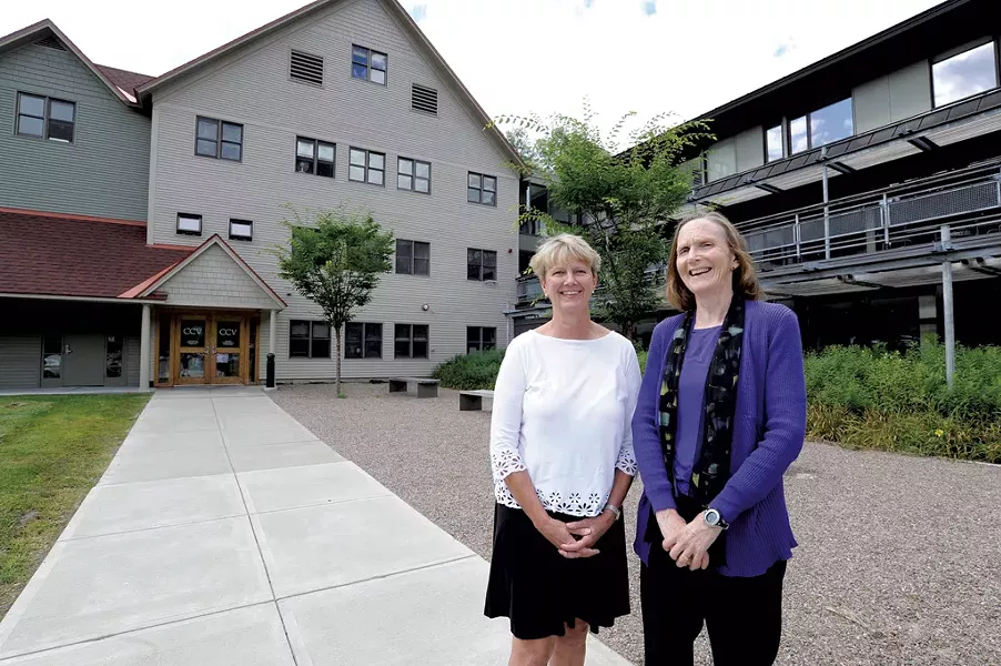 CCV Montpelier associate dean of enrollment Pam Chisholm (left) with CCV Montpelier president Joyce Judy - JEB WALLACE-BRODEUR