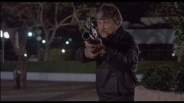 Charles Bronson in Death Wish 4 in a scene from Los Angeles Plays Itself - CINEMA GUILD