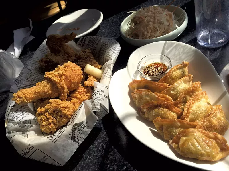 Chicken and mandu at Restuarant Coréen Mon Ami - ALICE LEVITT
