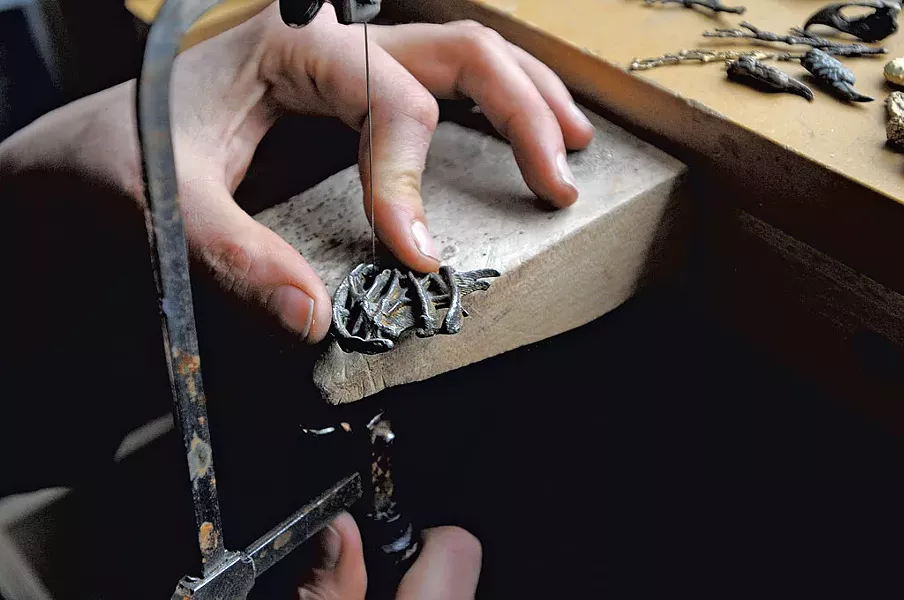 Cleaning a cast piece - SARAH PRIESTAP