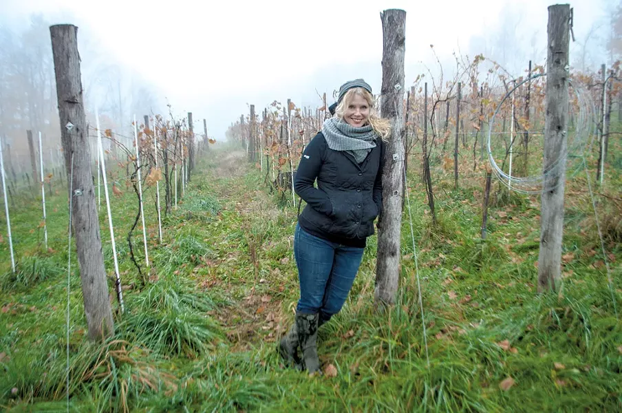Deirdre Heekin in her Barnard vineyard